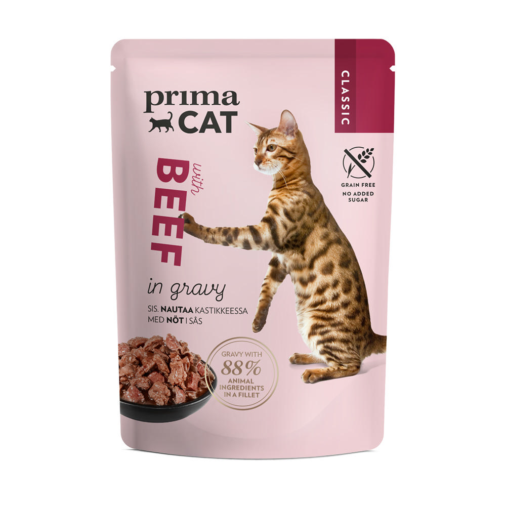 PRIMA CAT CLASSIC BEEF INGRAVY 85G