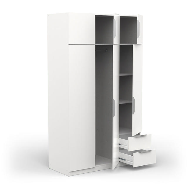 GHOST WARDROBE 119.4X51.1X203CM - WHITE