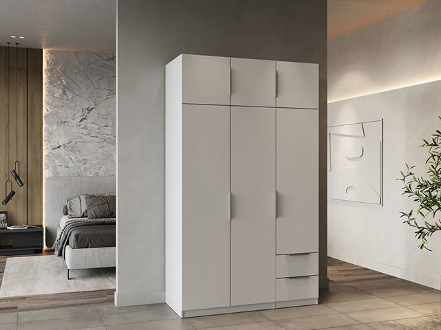 GHOST WARDROBE 119.4X51.1X203CM - WHITE