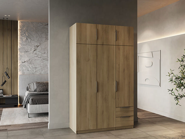 GHOST WARDROBE 119.4X51.1X203CM - OAK 