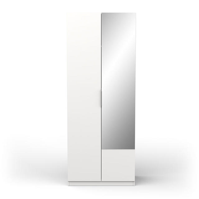 GHOST WARDOBE WITH MIRROR 79.4X51.1X203CM - WHITE