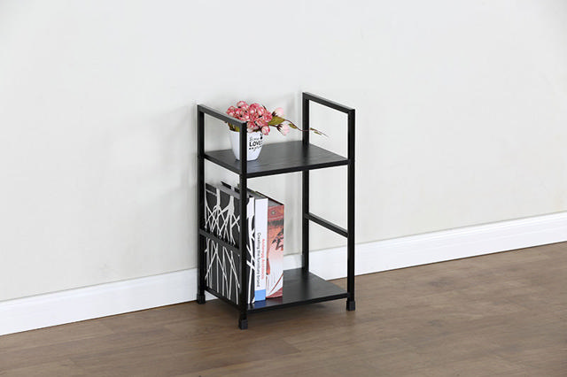 ALGERIA 2 TIER SHELF 54X24.5X4.5CM - BLACK