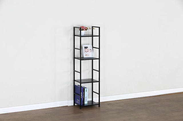 ALGERIA 4 TIER SHELF 116X24.5X5CM - BLACK