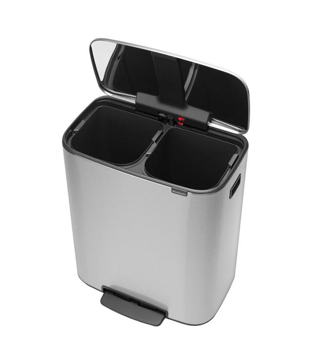 BRABANTIA BO PEDAL BIN 2x30L MATT STEEL