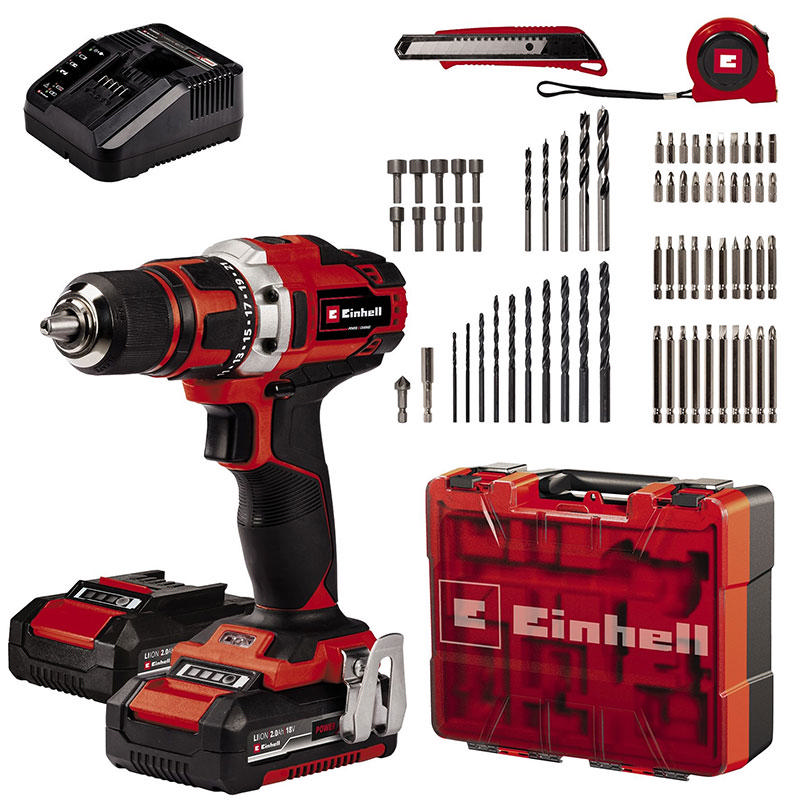 EINHELL DRILL 18V 2X2AH SET