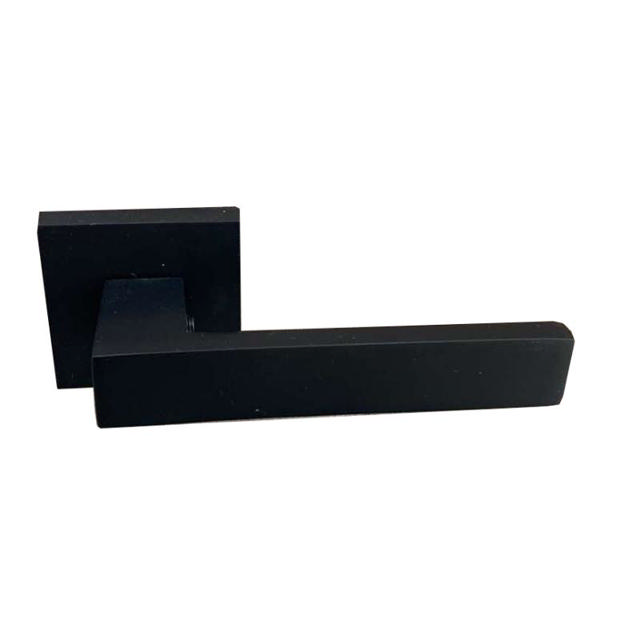 SET DOOR HANDLES Z22 A133 SQUARE BLACK MATT