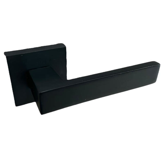 SET DOOR HANDLES Z22 A133 SQUARE BLACK MATT