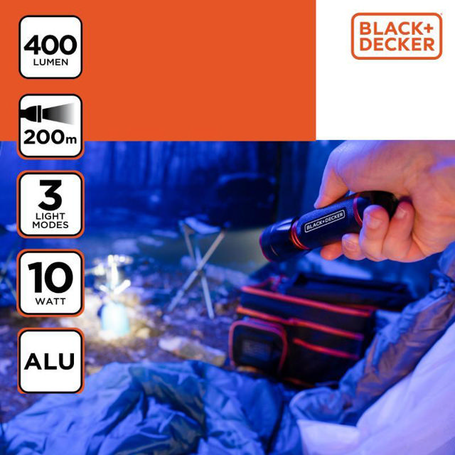 BLACK&DECKER TORCH LED 10W 400LM 200M BEAM