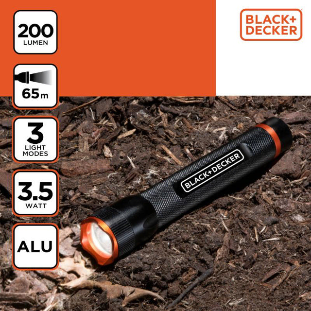 BLACK&DECKER TORCH LED 3.5W 200LM 65M BEAM