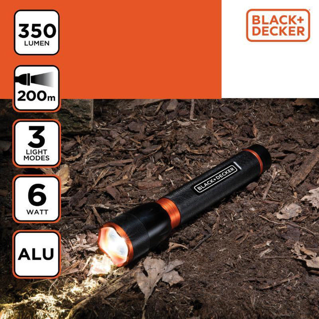 BLACK&DECKER TORCH LED 6W 350LM 200M BEAM