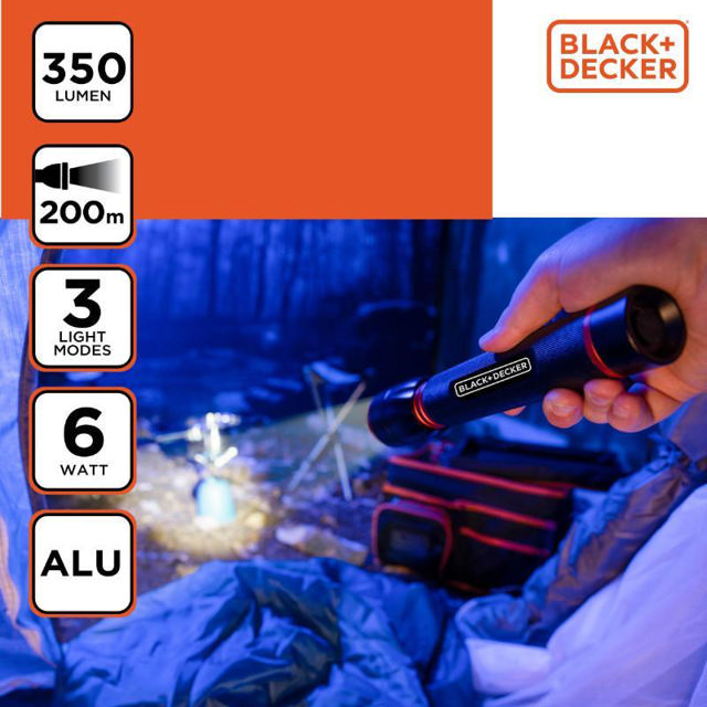 BLACK&DECKER TORCH LED 6W 350LM 200M BEAM