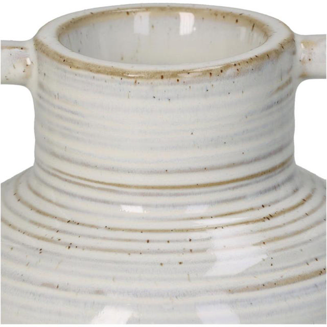 CANDLE HOLDER FINE EARTHENWARE CERAMIC 11X11X9CM - WHITE 