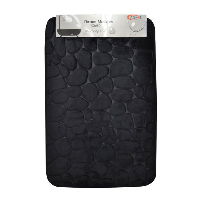 ANKOR BATHMAT SBR 50X80CM - PEBBLE BLACK