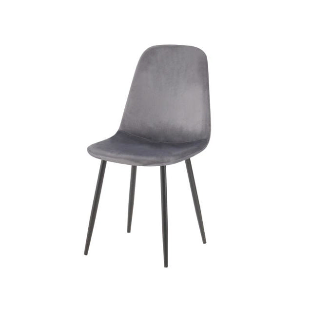 ATHINA DINING CHAIR VELVET - DARK GREY