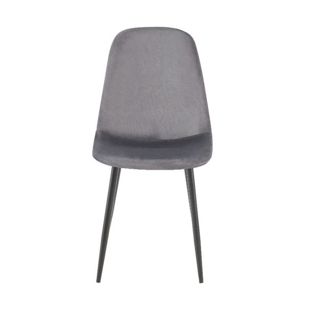 ATHINA DINING CHAIR VELVET - DARK GREY