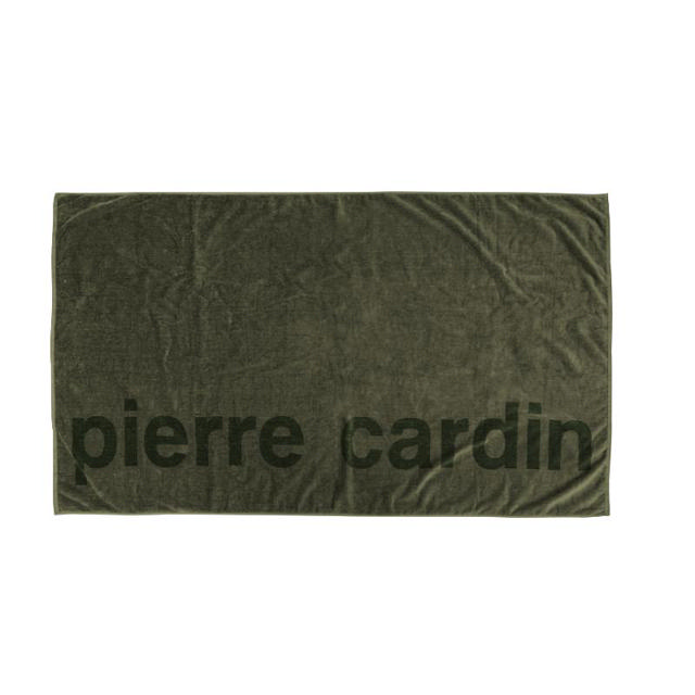 PIERRE CARDIN BEACH TOWEL VELOUR - OLIVE