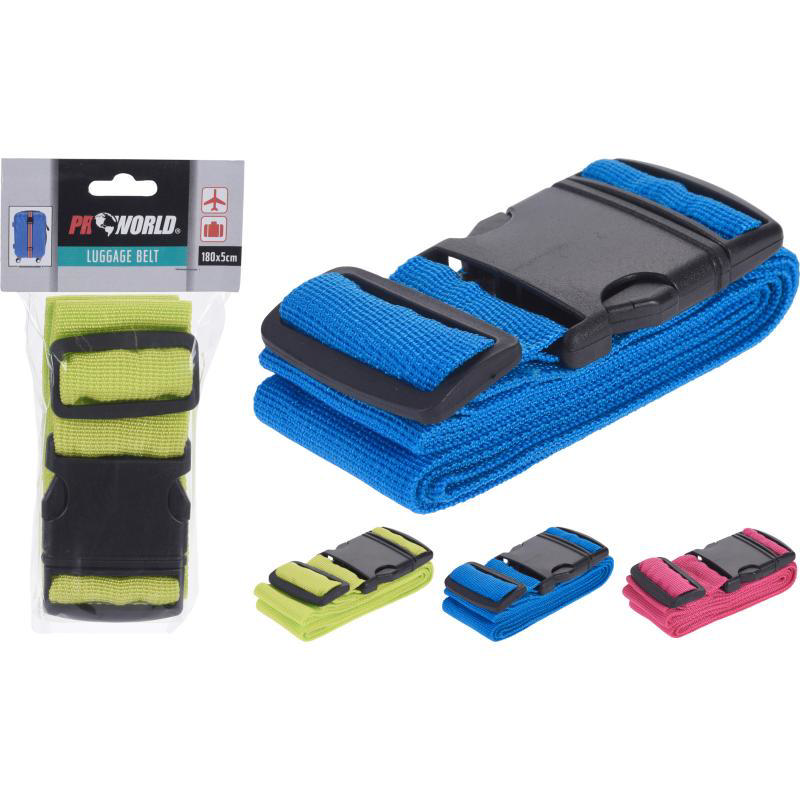 SUITCASE BELT 180X5CM - 3 ASSORTED COLORS