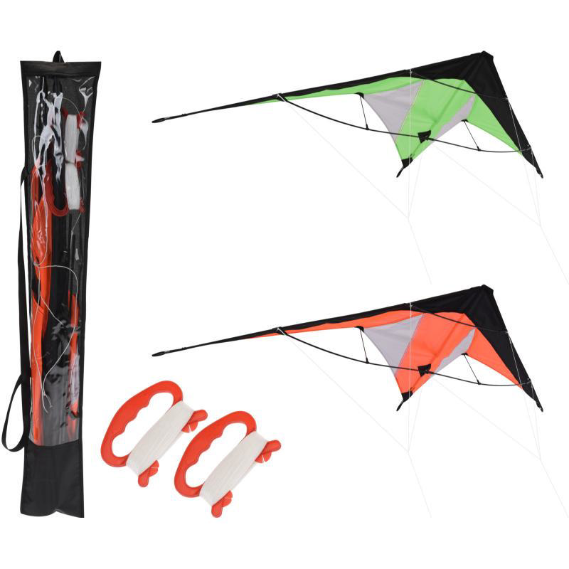 KITE STUNT STYLE SET 120X50CM - 2 ASSORTED COLORS