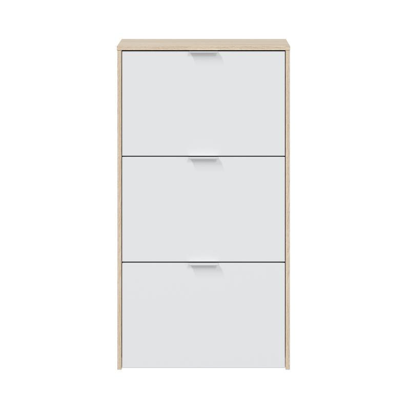 FORES SHOE CABINET 3 DOOR OAK - WHITE