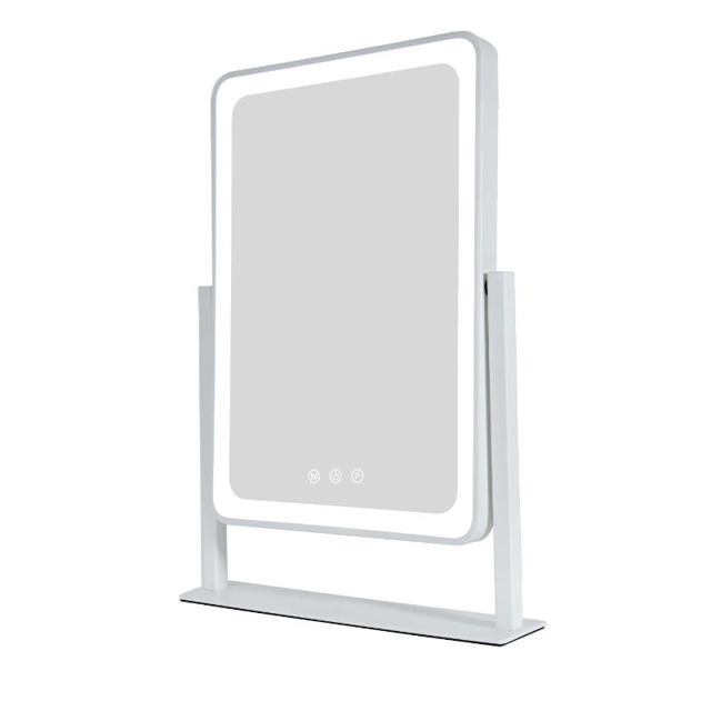 LED RECTANGULAR TABLE MIRROR 47X33CM - WHITE