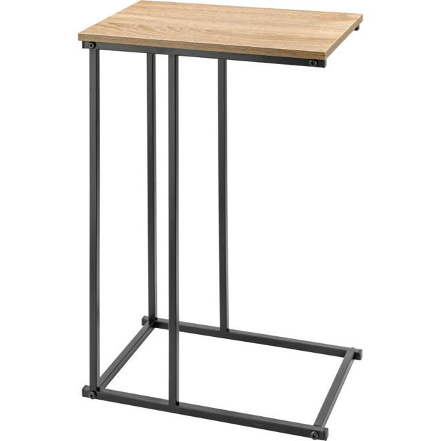 H & S COLLECTION METAL SIDE TABLE WITH MDF TOP