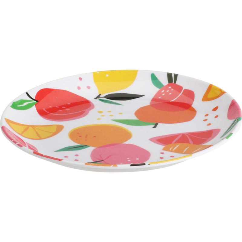 EXCELLENT HOUSEWARE MELAMINE PLATE 20CM - FRUIT DESIGN