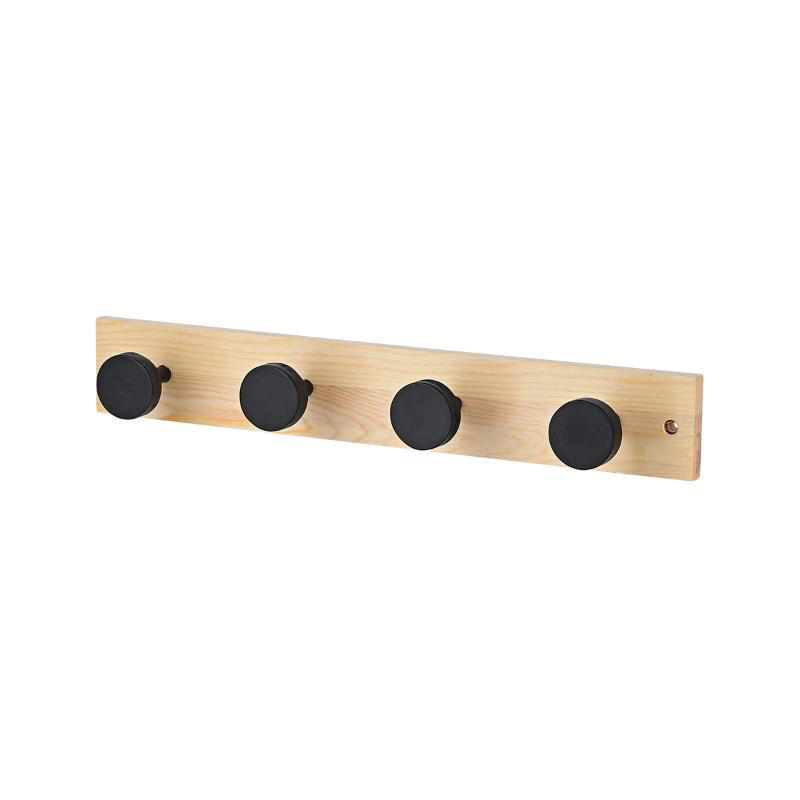 ESTIA WOODEN WALL HANGER 4 HOOKS 40X6CM - OAK