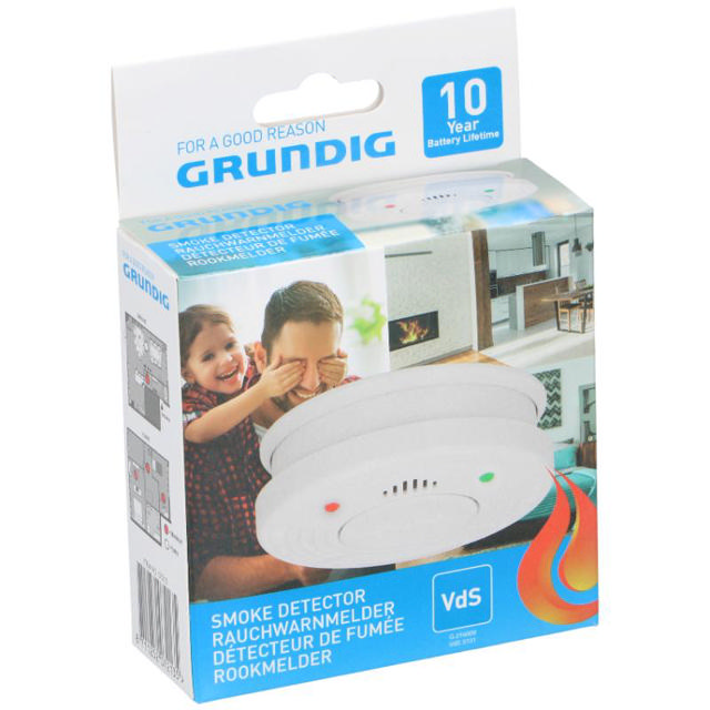 GRUNDIG SMOKE ALARM B/O VDS/10 YEARS  - WHITE