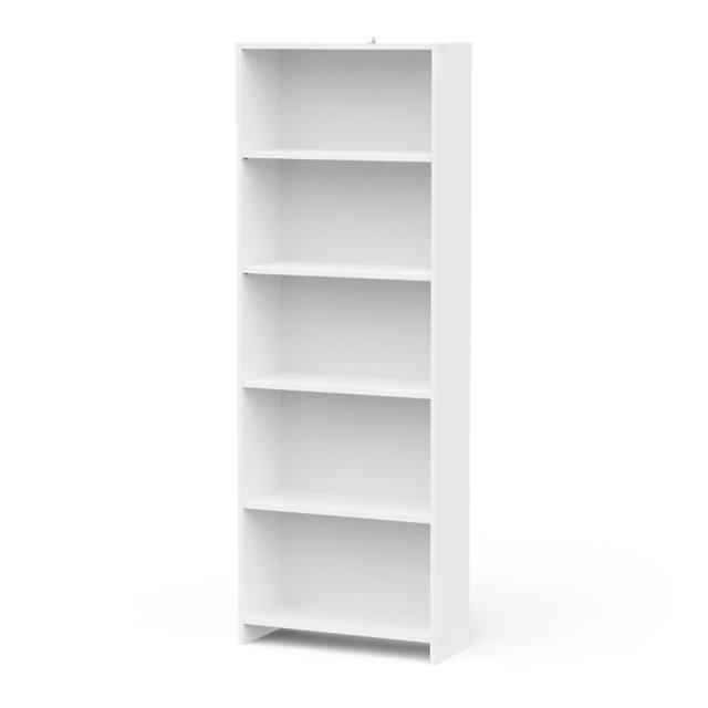 FOLIO 5 TIER BOOKCASE - WHITE