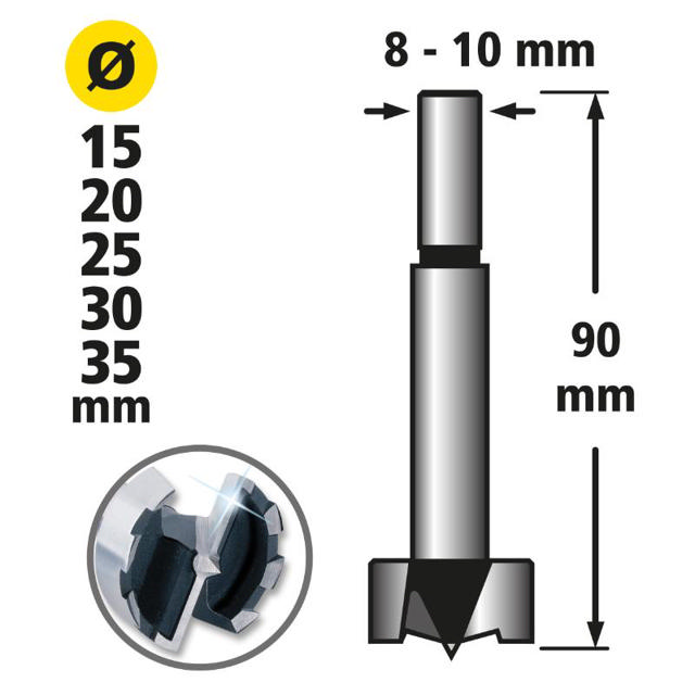 WOLFCRAFT FORSTNER DRILL BIT SET