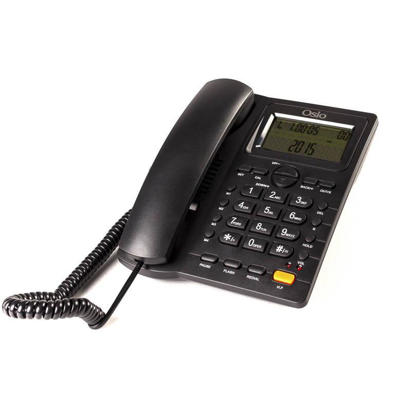 OSIO CORDED PHONE - BLACK