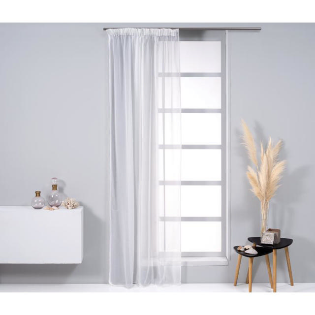 EASY HOME VEENA CURTAIN WITH TAPE 140X270CM - WHITE