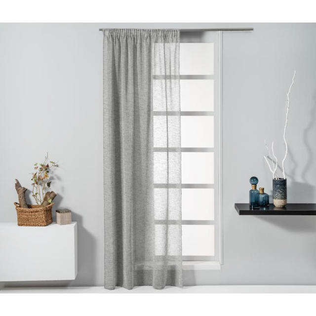 EASY HOME HARMONICA CURTAIN WITH TAPE 140X270CM - GREY