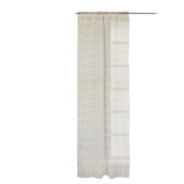 EASY HOME TIMPA CURTAIN WITH LEAVES WITH TAPE 140X270CM