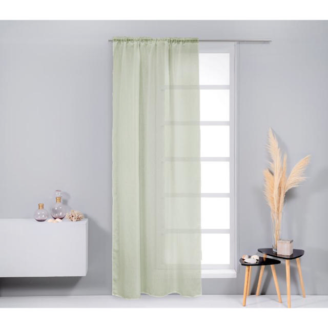 EASY HOME TABLA CURTAIN WITH TAPE 140X270CM - GREEN