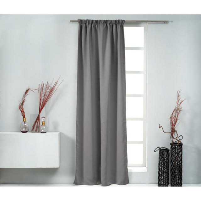 EASY HOME BELLS CURTAIN WITH TAPE 140X270CM - DARK GREY