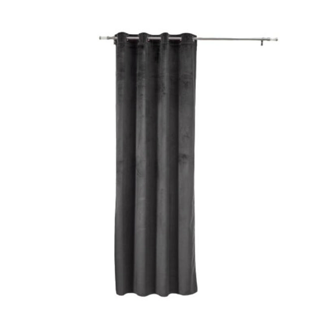 EASY HOME CORNET CURTAIN WITH RINGS 140X260CM - DARK GREY