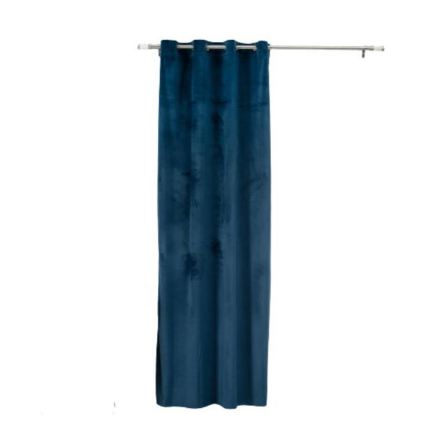 EASY HOME CORNET CURTAIN WITH RINGS 140X260CM - BLUE