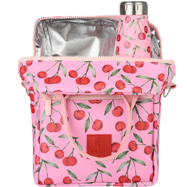 ESTIA INSULATED LUNCH BAG SAVE THE AEGEAN 7L - CHERRY ROSE