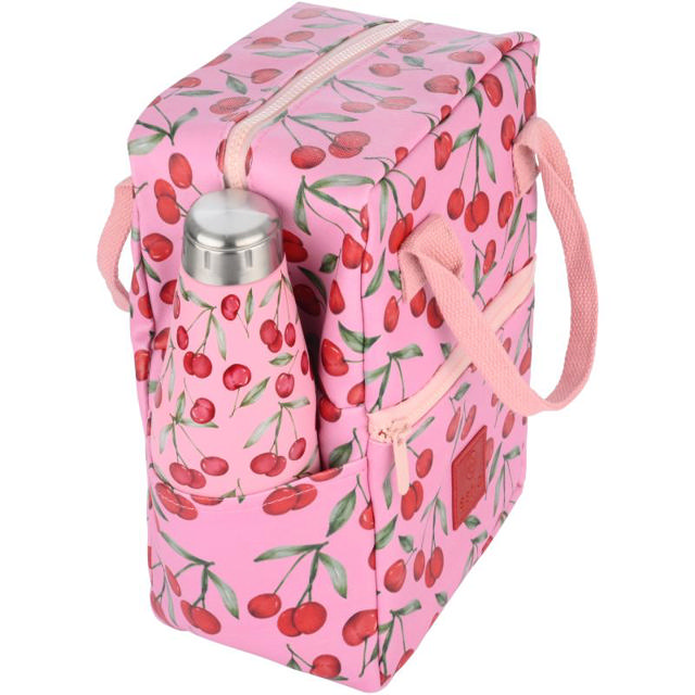 ESTIA INSULATED LUNCH BAG SAVE THE AEGEAN 7L - CHERRY ROSE