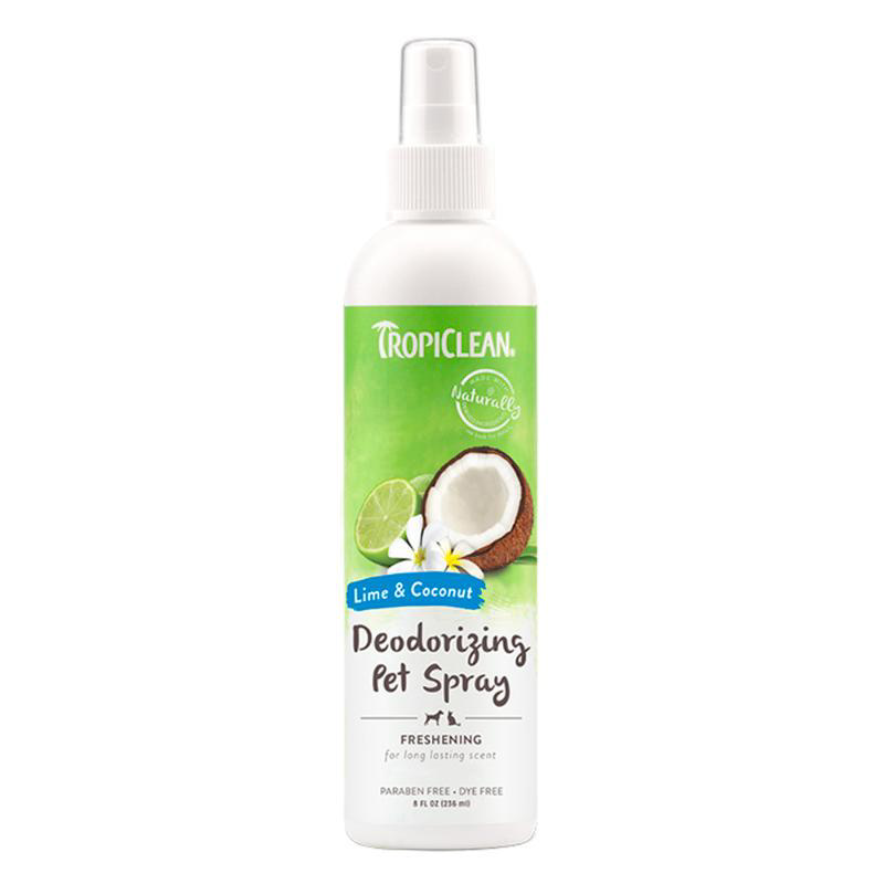 TROPICLEAN DEODORIZING PET SPRAY LIME AND COCONUT 236ML