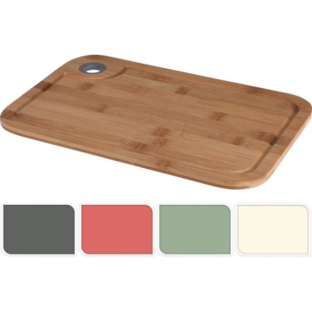 CUTTING BOARD BAMBOO 36X23X1CM - ASSORTED COLORS