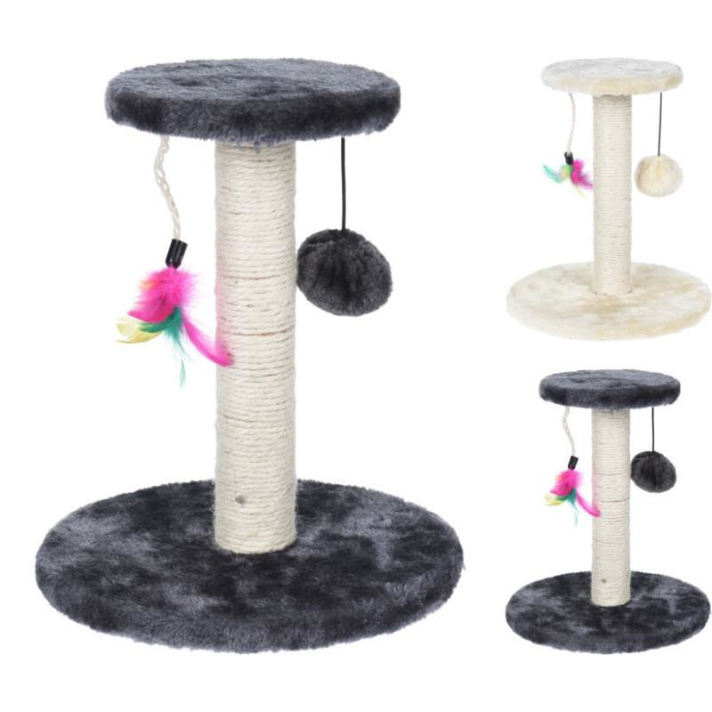 CAT TREE ON STAND WITH BALL - ASSORTED COLORS