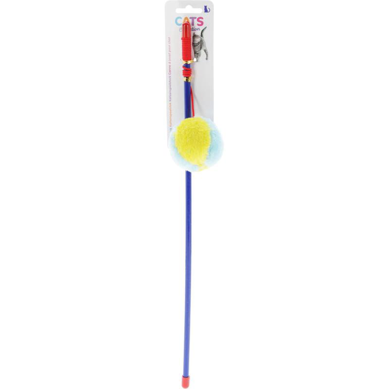 CAT TOY STICK 45CM - ASSORTED COLORS