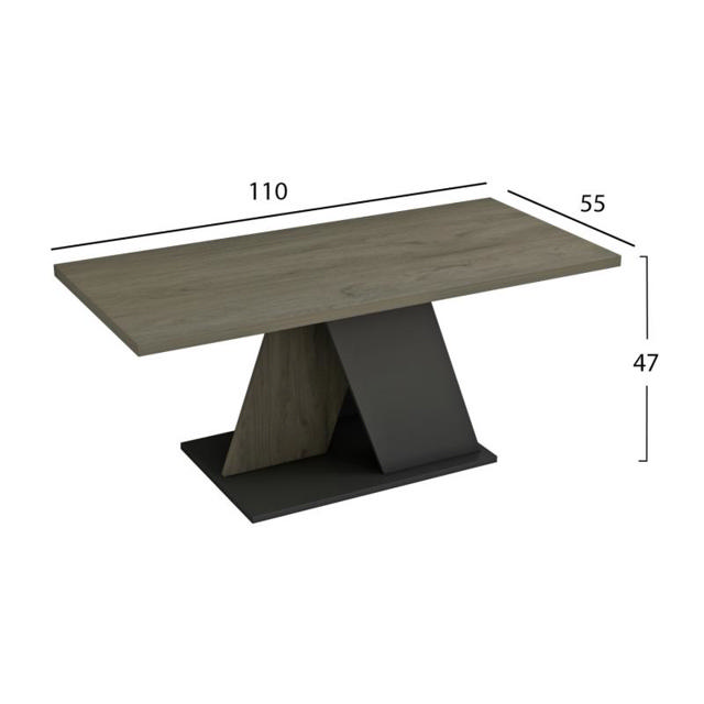 DILE COFFEE TABLE - SONAMA GREY