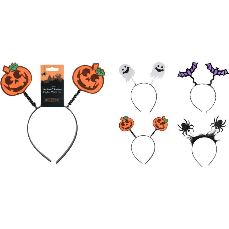 HALLOWEEN HEADBAND 24CM - ASSORTED DESIGNS