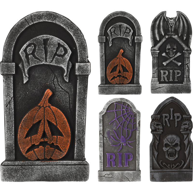 DECORATIVE FOAM TOMBSTONE - ASSORTED DESIGNS