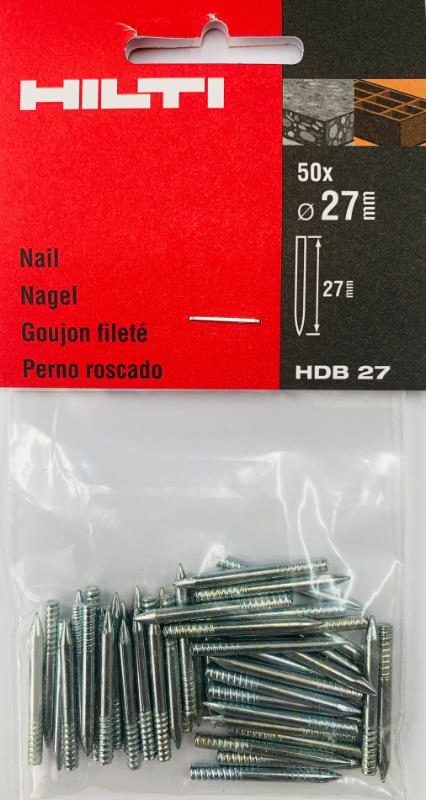 HILTI THREADED STUD HDB27/50 PCS