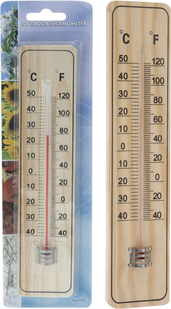 WOODEN THERMOMETER 225X50X8MM