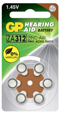 GP 1,4V HEARING AID ZINC AIR